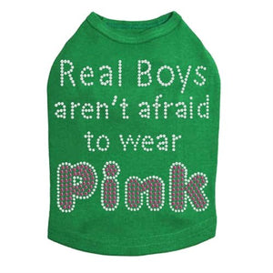 Real Boys Aren't Afraid to Wear Pink Rhinestone Tank - Many Colors - Posh Puppy Boutique