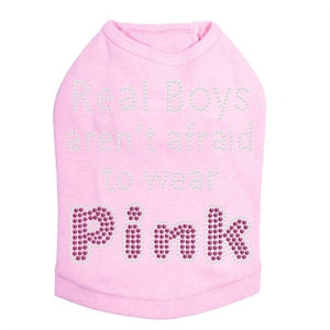 Real Boys Aren't Afraid to Wear Pink Rhinestone Tank - Many Colors - Posh Puppy Boutique