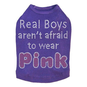 Real Boys Aren't Afraid to Wear Pink Rhinestone Tank - Many Colors - Posh Puppy Boutique