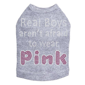 Real Boys Aren't Afraid to Wear Pink Rhinestone Tank - Many Colors - Posh Puppy Boutique