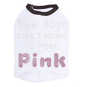 Real Boys Aren't Afraid to Wear Pink Rhinestone Tank - Many Colors - Posh Puppy Boutique