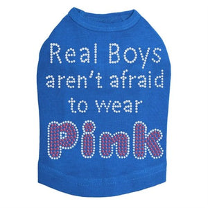 Real Boys Aren't Afraid to Wear Pink Rhinestone Tank - Many Colors - Posh Puppy Boutique