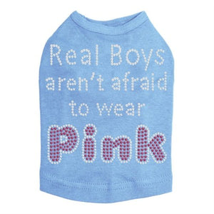 Real Boys Aren't Afraid to Wear Pink Rhinestone Tank - Many Colors - Posh Puppy Boutique