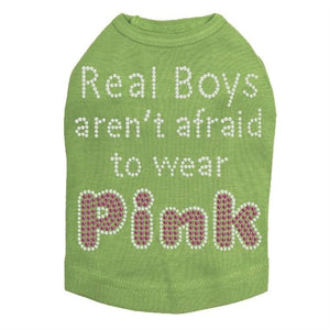 Real Boys Aren't Afraid to Wear Pink Rhinestone Tank - Many Colors - Posh Puppy Boutique