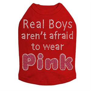 Real Boys Aren't Afraid to Wear Pink Rhinestone Tank - Many Colors - Posh Puppy Boutique