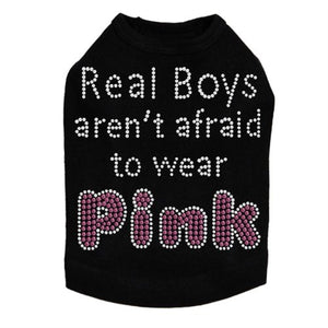 Real Boys Aren't Afraid to Wear Pink Rhinestone Tank - Many Colors - Posh Puppy Boutique