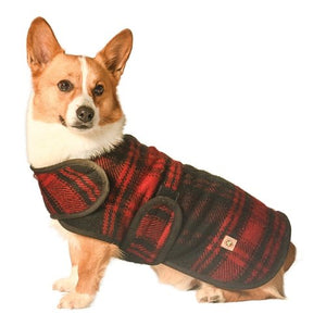 Red & Black Plaid Blanket Coat - Posh Puppy Boutique