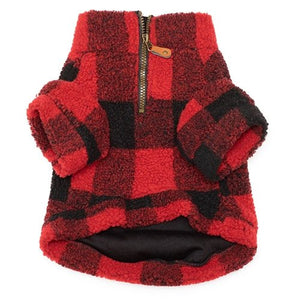 Red Buffalo Sherpa 1/4 Zip Pullover - Posh Puppy Boutique