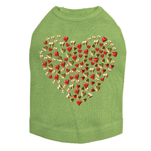 Red & Gold Nailhead Hearts Dog Tank in Many Colors - Posh Puppy Boutique