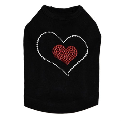 Red Heart Inside Heart Tank in Many Colors