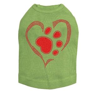 Red Paw Heart Tank - Many Colors - Posh Puppy Boutique