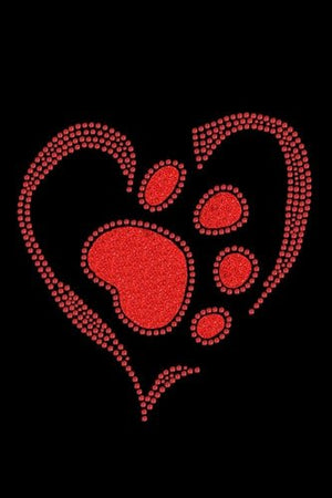 Red Paw Heart Tank - Many Colors - Posh Puppy Boutique