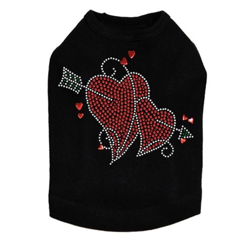 Red Rhinestone Hearts with Arrow Tank in Many Colors