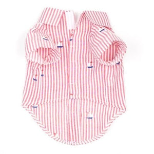 Red Stripe Sailboat Shirt - Posh Puppy Boutique