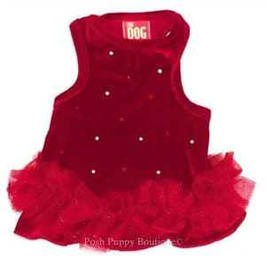 Red Velvet Twinkle Tutu Dress - Posh Puppy Boutique