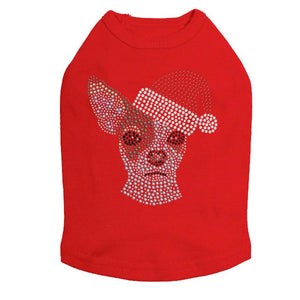 Chihuahua Face with Santa Hat Dog Tank - Many Colors - Posh Puppy Boutique