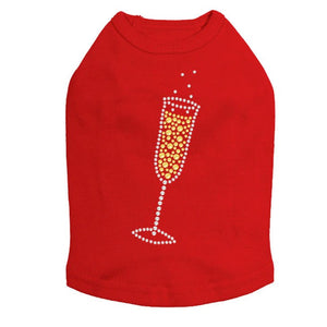 Champagne Flute Rhinestone Tank- Many Colors- Glass Only