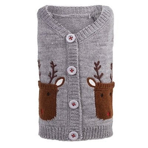 Reindeer Cardigan - Posh Puppy Boutique