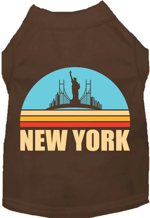 Retro New York Screen Print Dog Shirt in Many Colors - Posh Puppy Boutique