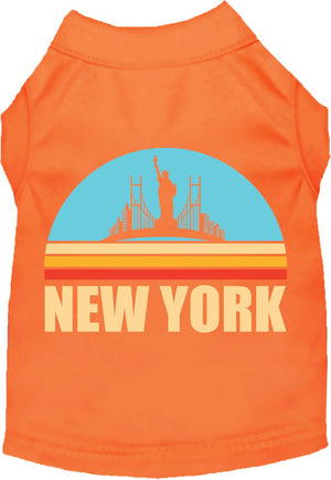 Retro New York Screen Print Dog Shirt in Many Colors - Posh Puppy Boutique