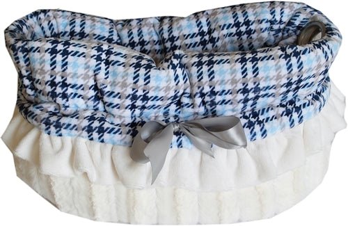 Reversible 3-in-1 Snuggle Bug Bed Carrier - Blue Plaid