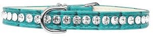 Rhinestone Designer Croc Dog Collar in Many Colors - Posh Puppy Boutique