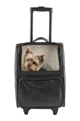 Rio Bag On Wheels - Black Woven - Posh Puppy Boutique