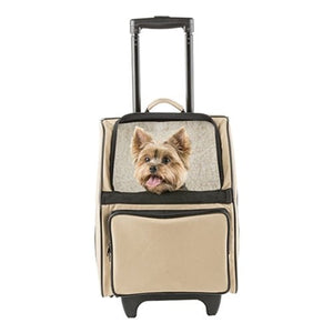 RIO Classic - Khaki Rolling Carrier On Wheels - Posh Puppy Boutique