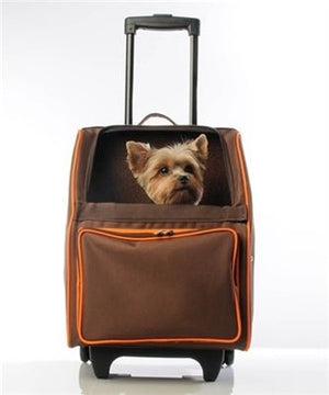 RIO Rolling Dog Carrier - Orange Zest - Posh Puppy Boutique