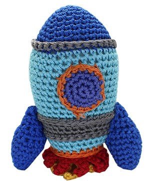 Rocketship Knit Toy - Posh Puppy Boutique