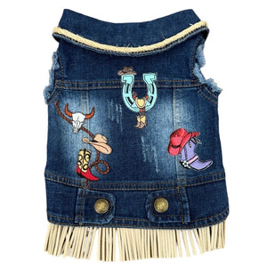 Rodeo Denim Vest - Posh Puppy Boutique