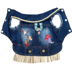 Rodeo Denim Vest - Posh Puppy Boutique