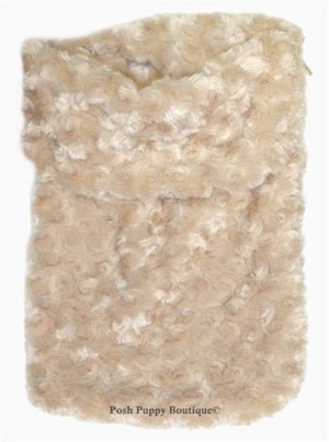 Rosebud Snuggle Pup Sleeping Bag - Tan - Posh Puppy Boutique