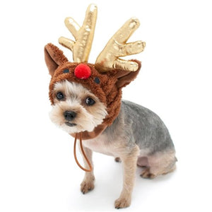 Rudolph Hat in Brown - Posh Puppy Boutique