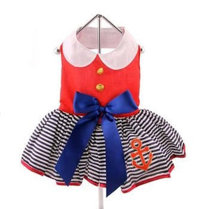 Sailor Girl Dress with Matching Leash - Posh Puppy Boutique