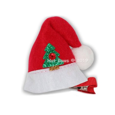 Santa Hat Hair Bow