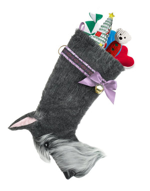 Schnauzer Decorative Dog Christmas Stocking - Posh Puppy Boutique