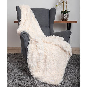 Shag Throw Dog Blanket in Cream - Posh Puppy Boutique