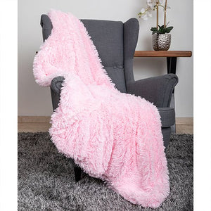 Shag Throw Dog Blanket in Light Pink - Posh Puppy Boutique