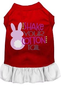 Shake Your Cotton Tail Screen Print Dog Dress in Many Colors - Posh Puppy Boutique