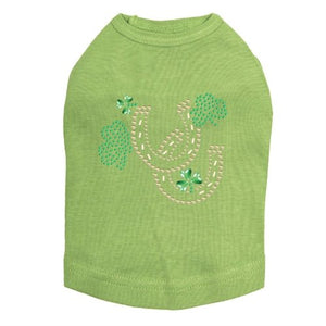 Shamrocks & Horseshoes Rhinestone Dog Tank - Many Colors - Posh Puppy Boutique