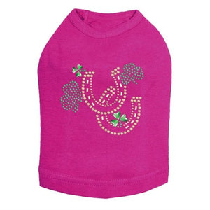 Shamrocks & Horseshoes Rhinestone Dog Tank - Many Colors - Posh Puppy Boutique