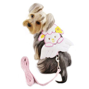 Sheep Angel Harness with Matching Leash - Posh Puppy Boutique