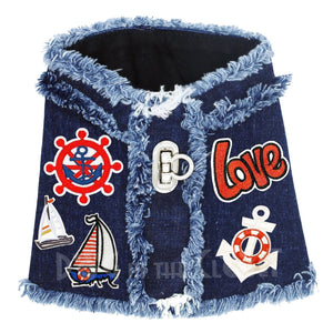 Ships Away Denim Harness Vest in 3 Colors - Posh Puppy Boutique