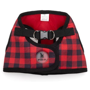 Sidekick Printed Buffalo Plaid Harness - Red - Posh Puppy Boutique