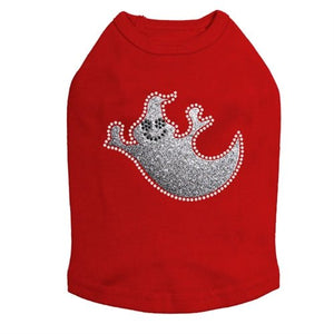 Silver Glitter Ghost Rhinestones Tank Top - Many Colors - Posh Puppy Boutique