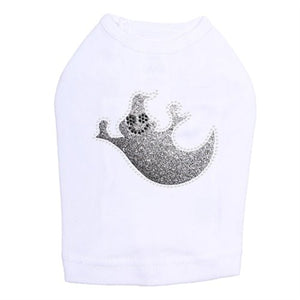 Silver Glitter Ghost Rhinestones Tank Top - Many Colors - Posh Puppy Boutique