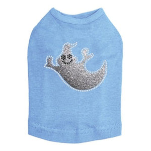 Silver Glitter Ghost Rhinestones Tank Top - Many Colors - Posh Puppy Boutique