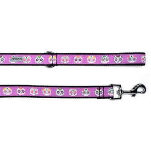 Skeletons Collar & Lead Collection - Purple - Posh Puppy Boutique