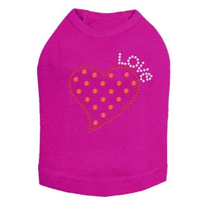 Small Love Polka Dot Heart Tank - Many Colors - Posh Puppy Boutique